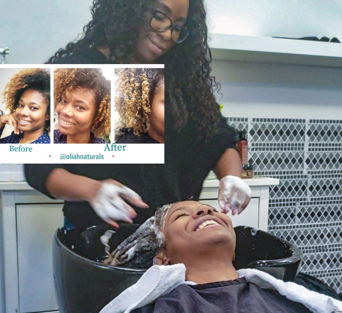 Kinky curly hair salon experience in Toronto | oliahnaturals